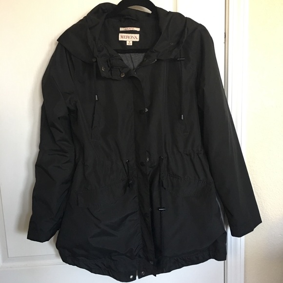 Merona Jackets & Blazers - Merona Black water proof coat